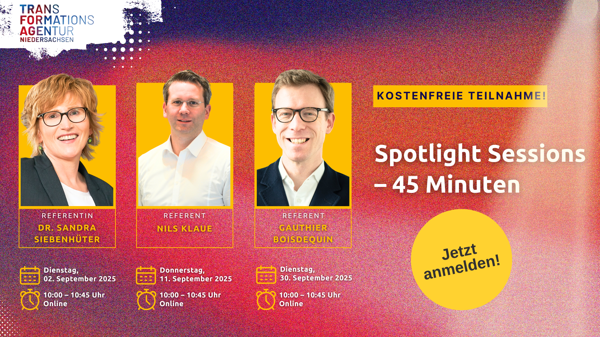 Jetzt kostenfrei anmelden: Fortführung der Spotlight-Sessions – kompakt, praxisnah und inspirierend!